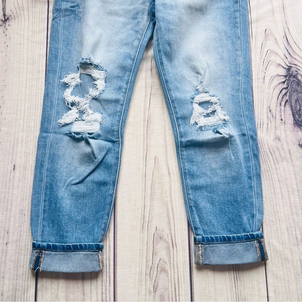 KanCan Distressed High Rise Cuffed Mom Fit Jeans - Picture 6 of 11
